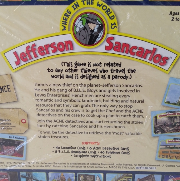 Sababa Toys, Where in the World Is Jefferson Sancarlos, Family board game. - Picture 2 of 3